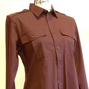 Ralph Lauren Women's Shirt Slim Fit Merlot 12